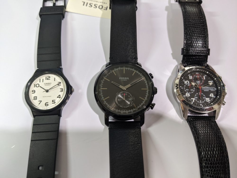 Fossil hybrid smart watch LUTHER BQT1101 やや大ぶりの文字盤