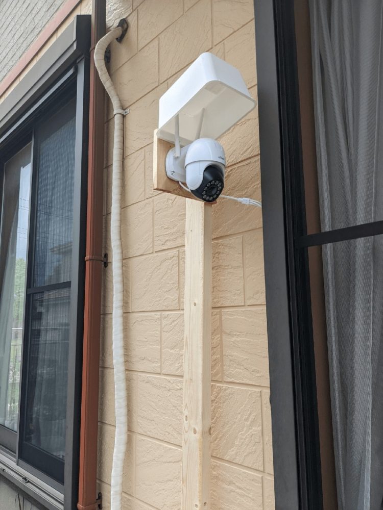 ieGeek防犯カメラを屋外に設置。
